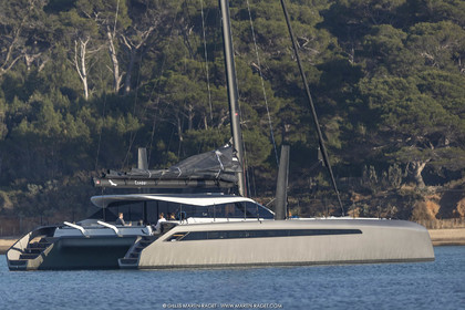 16 02 2019, Porquerolles (FRA,83), Gunboat 68 sail testing  3