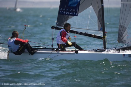 04-07-07 - ISAF SAILING WORLD CHAMPIONSHIPS - CASCAIS 2007 - DAY 1 - classe Tornado - FRANCE - Guichard-Guyader