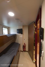 Al Azizi oficial launchat the Mucem museum - H2X boatyard - Oceanographic research ship - Marseille (FRA,13) - 27 05 2014