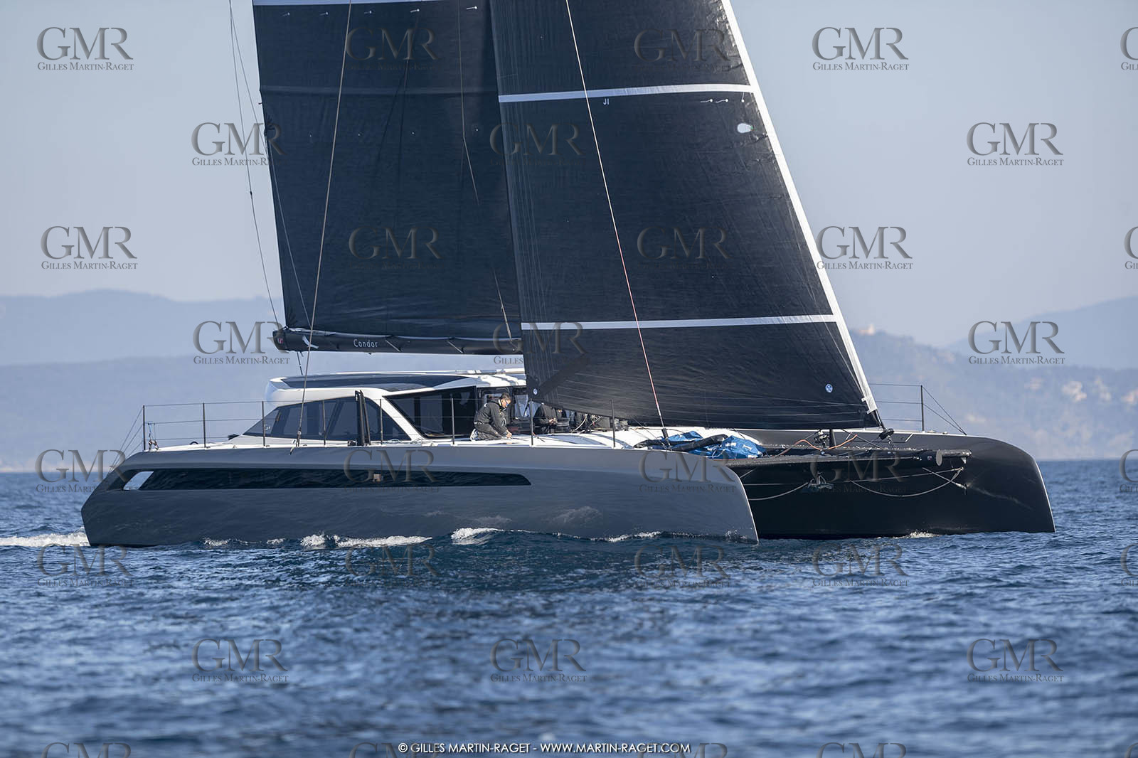 16 02 2019, Porquerolles (FRA,83), Gunboat 68 sail testing  3