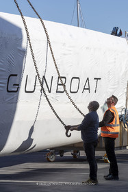 15 02 2022, La Grande Motte (FRA), Gunboat 80  1 hulls delivery