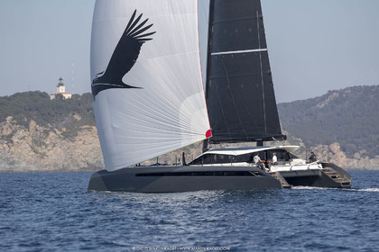 16 02 2019, Porquerolles (FRA,83), Gunboat 68 sail testing  3