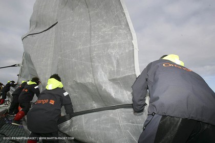Orange II  - 2005 Jules Verne Trophy - Training in Bay of Biscay
