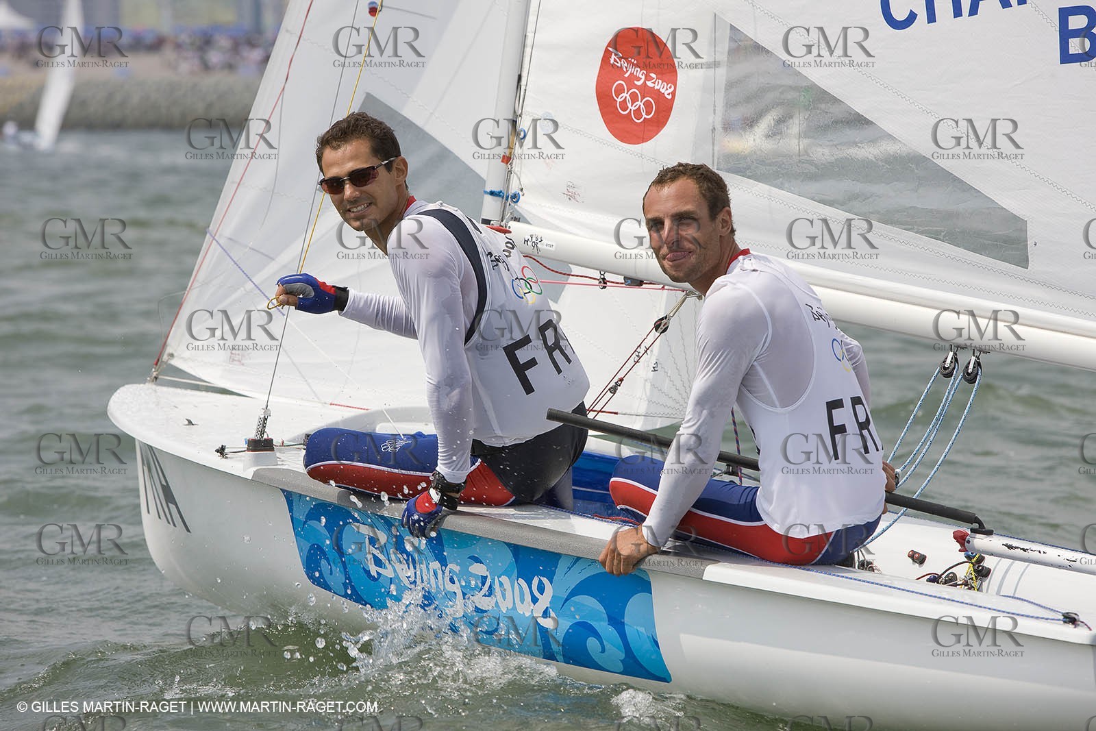 18 08 2008 - Qingdao (CHN) - 2008 Olympic games - Day 10 - Medal race 470 men, Charbnonnier Bausset bronze medal