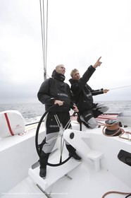 11 05 2007 - La Trinité sur mer (France) - Projet Yann Eliès   Generali 60 open pour le Vendée Globe - Zinedine Zidane à bord