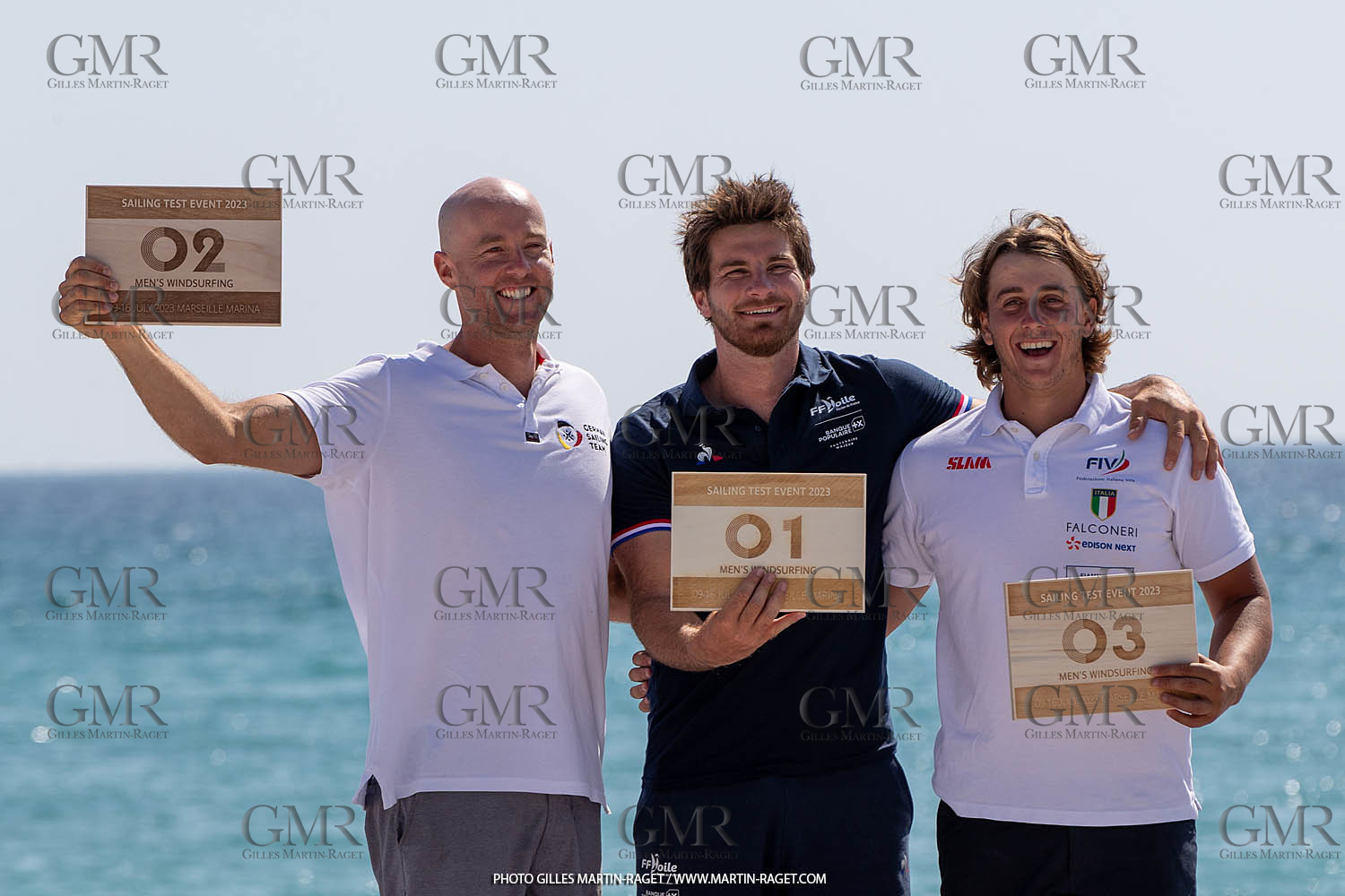 16 07 2023, Marseille, (FRA), Paris 2024 Olympic Games 2024 Sailing Test Event, Day 8, Medal race, IQFoil Men