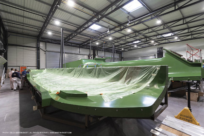 29 10 2018, La Grande Motte (FRA,30), Chantier Gunboat, construction du Gunboat 68