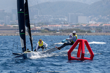 16 07 2023, Marseille, (FRA), Paris 2024 Olympic Games 2024 Sailing Test Event, Day 8, Medal race 49er Men