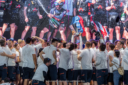 04 10 2024, Barcelona (ESP), 37th America's Cup, Louis Vuitton Cup Final, Race Day 7 , Prizegiving