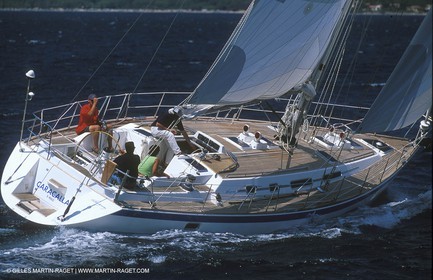 Crusing monohull sailing