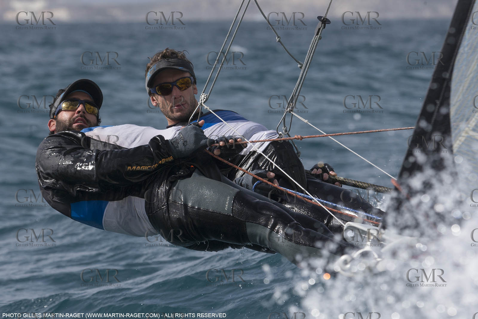 04 03 2016, Marseille (FRA,13), Olympic Sailing, 49er, french representatives Julien D'Ortoli Noë Delpech training