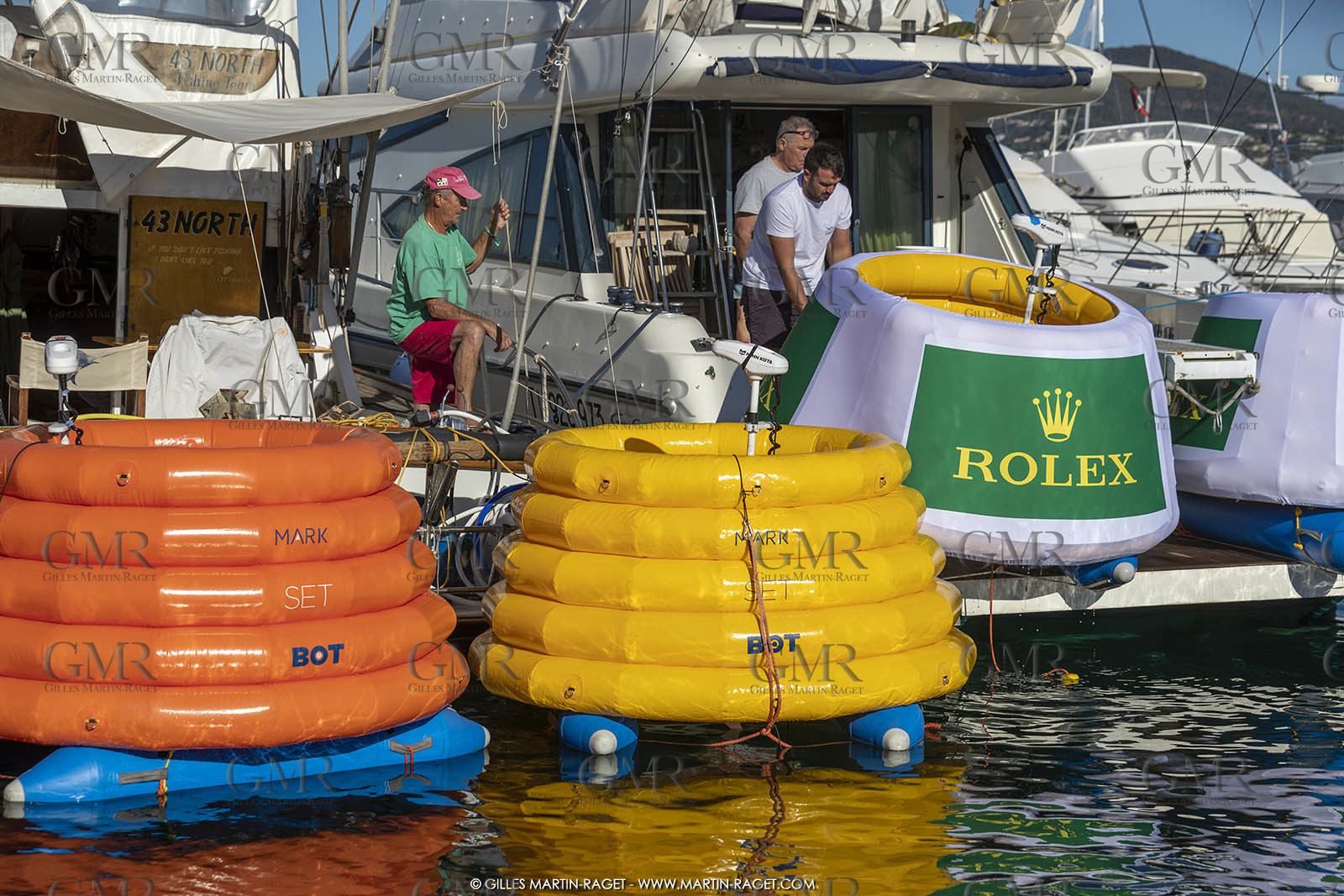 26 09 2022, Saint-Tropez (FRA,83), Voiles de Saint-Tropez 2022, premier jour de course, bouées dynamiques
