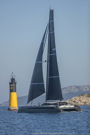 16 02 2019, Porquerolles (FRA,83), Gunboat 68 sail testing  3