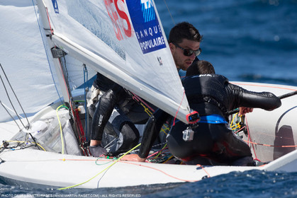25 04 2016, Hyères (FRA,83), Jeux Olympiques Rio 2016, voile, 470, Sofian Bouvet   Jeremie Mion, SFS Voile