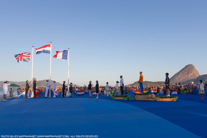 14 08 2016, Rio de Janeiro (BRA), 2016 Olympic Games, Sailing, RSX Men medal ceremony