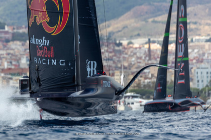 18 09 2024, Barcelona (ESP), 37th America's Cup, Deli-finale Louis Vuitotn Cup, Race Day 4, Alinghi éliminé mais avec les honneurs, vainqueur de deux régates