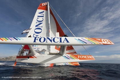 27 09 2012 - Marseille (FRA,13) - Alpari World Match Race Tour - Match Race France 2012 - Day 3 - Quarter finals - Matc Racing specialists sail on Foncia