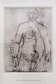 02 05 2023, Paris (FRA), oeuvre de Germaine Richier, Exposition Centre Pompidou 2023, L'Orage, état 1, 1947-1948, Pointe sèche sur papier, 24,5 x 16 cm, Collection particulière