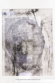 02 05 2023, Paris (FRA), oeuvre de Germaine Richier, Exposition Centre Pompidou 2023, Tête 1948-1951, Eau-forte et aquatinte sur papier, 33 x 25 cm, Collection particulière