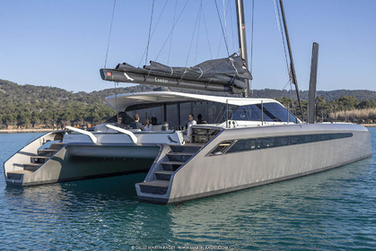 16 02 2019, Porquerolles (FRA,83), Gunboat 68 sail testing  3