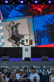 04 10 2024, Barcelona (ESP), 37th America's Cup, Louis Vuitton Cup Final, Race Day 7 , Prizegiving