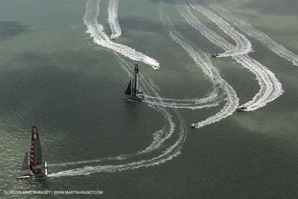 03 08 2013 - San Francisco (USA,CA) - 34th America's Cup - Louis Vuitton Cup - Semi-finals - Luna Rossa vs Artemis Racing - Race 1