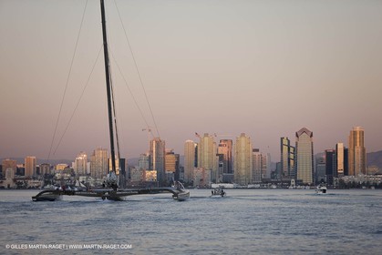 07 10 2008 - San Diego (CA, USA) - America's Cup - BMW ORACLE Racing - 90 ft trimaran sea trials - San Diego session - Day 1