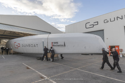 15 02 2022, La Grande Motte (FRA), Gunboat 80  1 hulls delivery