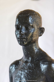 06 03 2016, Saint-Etienne du Grès (FRA,13), Oeuvre de Germaine Richier, Loretto I 1934, Bronze patiné foncé, Numéroté 4 6, fondeur Susse, Paris, 160 x 52 x 35 cm, Collection particulière