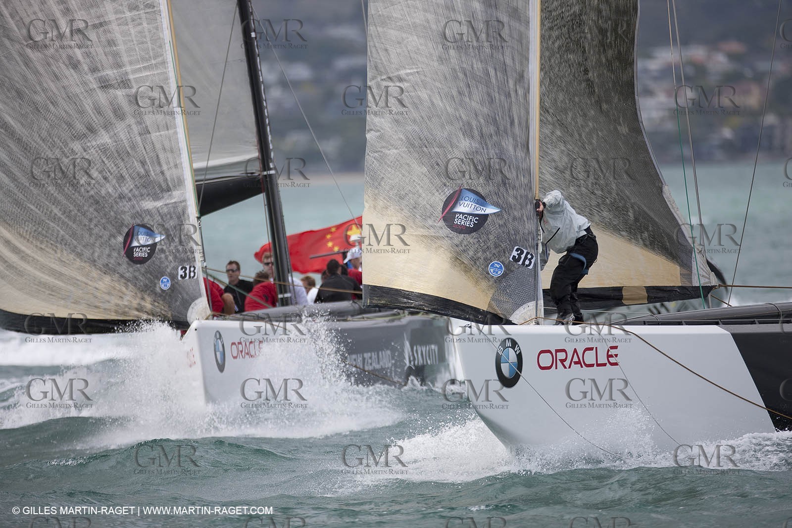 30 01 2009 - Auckland (NZL) -  Louis Vuitton Pacific Series -  Racing Day 1 - Pataugas-K Challenge vs Cina Team