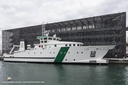 Al Azizi first sea trial - H2X boatyard - Oceanographjic research ship - La Ciotat (FRA,13) - 26 05 2014