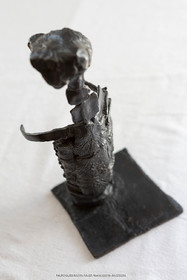 12 07 2020, St Rémy de Provence (FRA,13), Oeuvre de Germaine Richier, L'oiseau 1953, Bronze patiné foncé, Numéroté HC3, Fondeur :L.Thinot, Paris, 28,5 x 15,5 x 15,5 cm, collection particulière