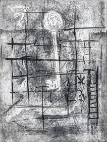 12 07 2020, St Rémy de Provence (FRA, 13) Oeuvre Germaine Richier, gravure