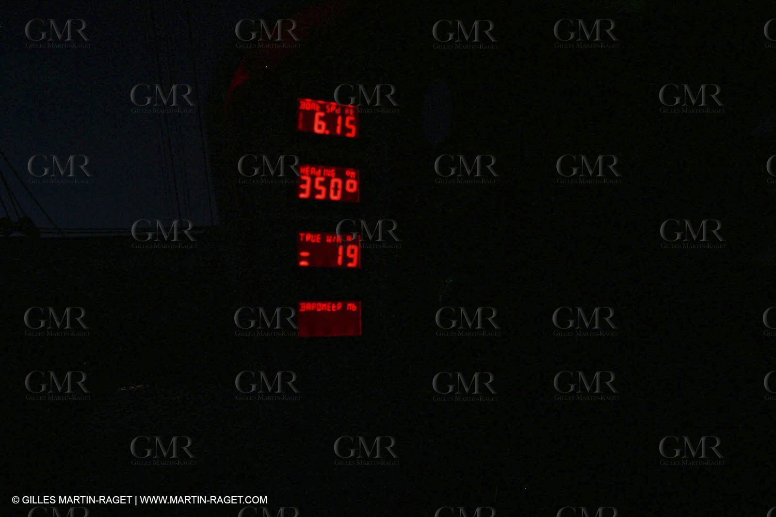 Lorient -Orange II - First sea trials - onboard - at night