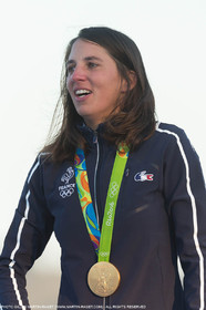 14 08 2016, Rio de Janeiro (BRA), 2016 Olympic Games, Sailing, RSX Women medal ceremony, Charline Picon (FRA)
