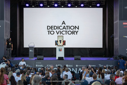 04 10 2024, Barcelona (ESP), 37th America's Cup, Louis Vuitton Cup Final, Race Day 7 , Prizegiving