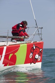 13 03 2010 - La Grande Motte   Port Camargue (FRA) - Groupe Bel - Entraînement Kito de Pavant   Sébastien Audigane en vue de la Transat AG2R 2010