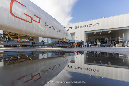 15 02 2022, La Grande Motte (FRA), Gunboat 80  1 hulls delivery