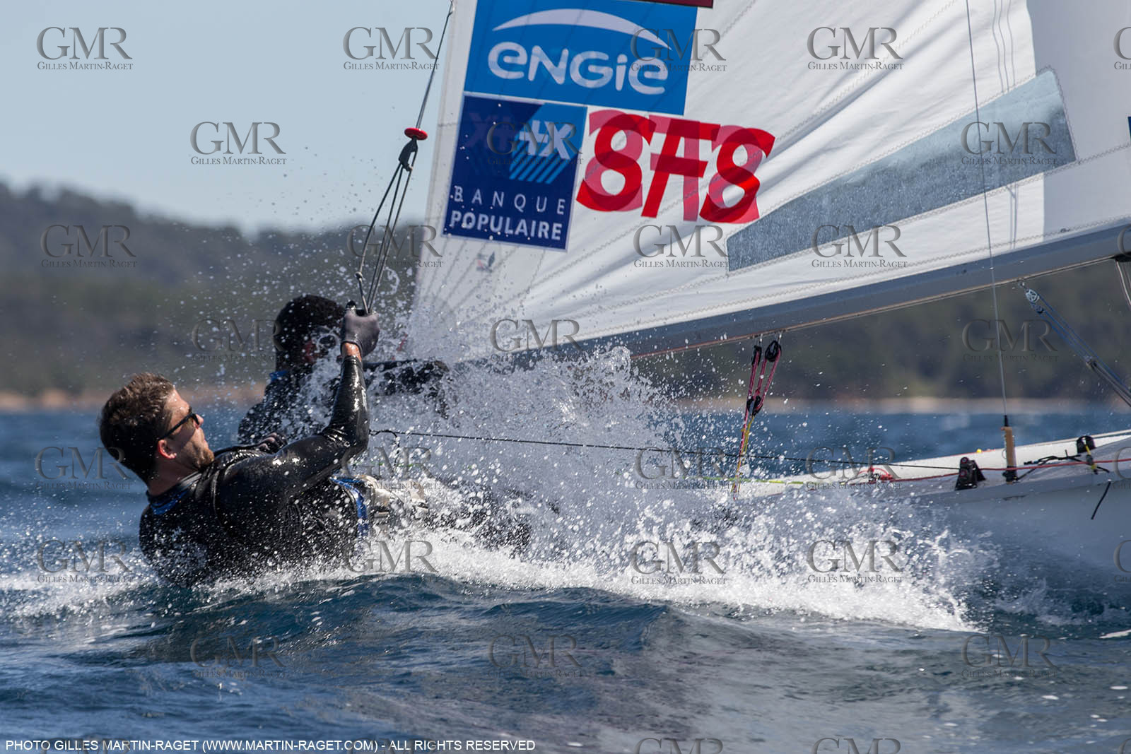 25 04 2016, Hyères (FRA,83), Jeux Olympiques Rio 2016, voile, 470, Sofian Bouvet   Jeremie Mion, SFS Voile