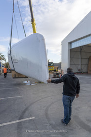 15 02 2022, La Grande Motte (FRA), Gunboat 80  1 hulls delivery