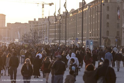02 02 2013,  Marseille, FRA, 13, Inauguration de l'ombrière et du Vieux Port semi-piétonnier