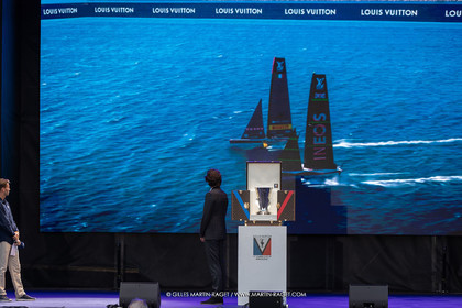 04 10 2024, Barcelona (ESP), 37th America's Cup, Louis Vuitton Cup Final, Race Day 7 , Prizegiving