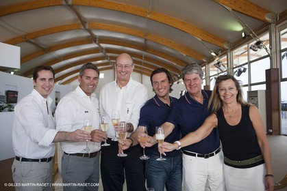 25 07 2010 - Dubai (UAE)  34th America's Cup- Louis Vuitton Partnership Announcement - Mark Bullingham, Russell coutts, Richard Worth, Pierto Beccari, Yves Carcelle, Chrisitne Bélanger