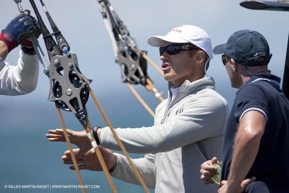 23 01 2009 - Auckland (NZL) - Louis Vuitton Pacific Series - BMW ORACLE Racing - Tuning up onboard Emirates Team New Zealand yacht
