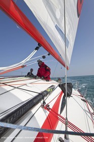 13 03 2010 -  La Grande Motte   Port Camargue (FRA) - Groupe Bel - Kito de Pavant   Sebastien Audigane training for Transat AG2R