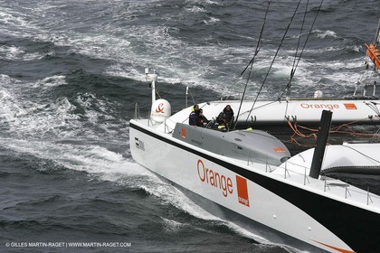 2004 Atlantic record attempt - Orange II at Land's End