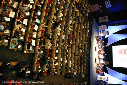 Route du Rhum 2002 - Saint Malo - Preparation - Press conference