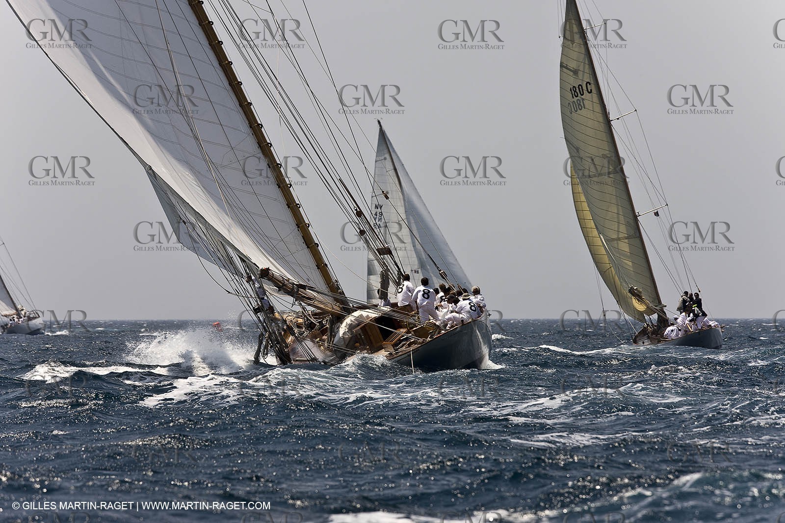Sailing, Classic yachts, Voiles Vieux Port 2009, Marseille (FRA)