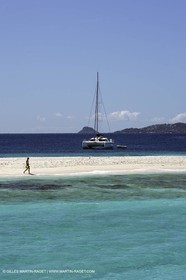 Multicoque au mouillage