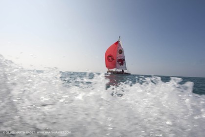 13 03 2010 -  La Grande Motte   Port Camargue (FRA) - Groupe Bel - Kito de Pavant   Sebastien Audigane training for Transat AG2R
